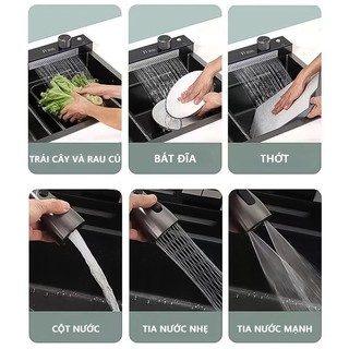 Chậu Rửa Bát 1 Hố Inox 304 Kích Thước Thông Minh Cao Cấp - Full Phụ Kiện, Sang Trọng, Chống Gỉ, Dễ Lắp Đặt