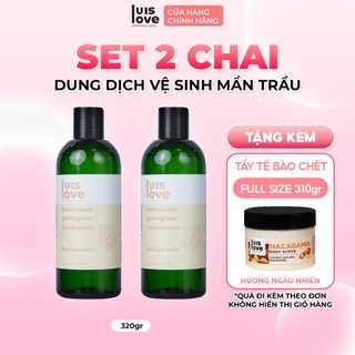 [MUA 2 TẶNG 1]DDVS trầu không, mần trầu xạ đen Luislove  sạch khuẩn dịu nhẹ thơm mát_320ML