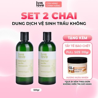 [MUA 2 TẶNG 1]DDVS trầu không, mần trầu xạ đen Luislove  sạch khuẩn dịu nhẹ thơm mát_320ML