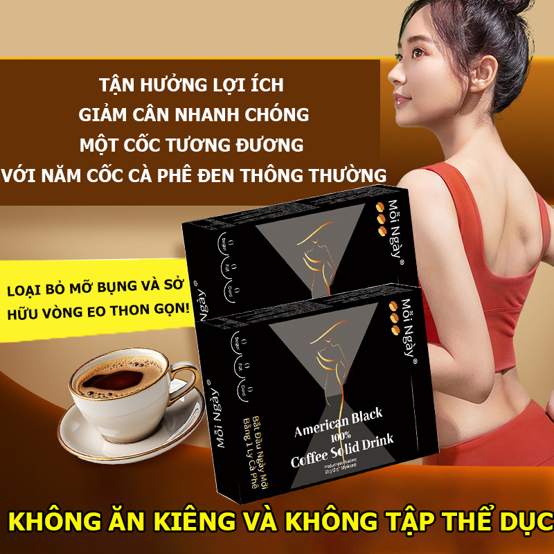 COD【Cà phê giảm cân】Cà phê đen không đường giúp kiểm soát cân nặng và lượng đường trong máu, không cần tập thể dục.