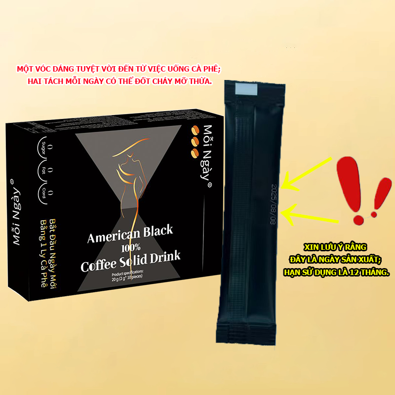 COD【Cà phê giảm cân】Cà phê đen không đường giúp kiểm soát cân nặng và lượng đường trong máu, không cần tập thể dục.