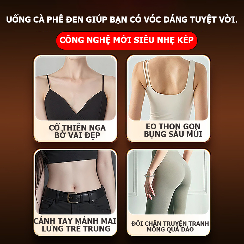 COD【Cà phê giảm cân】Cà phê đen không đường giúp kiểm soát cân nặng và lượng đường trong máu, không cần tập thể dục.