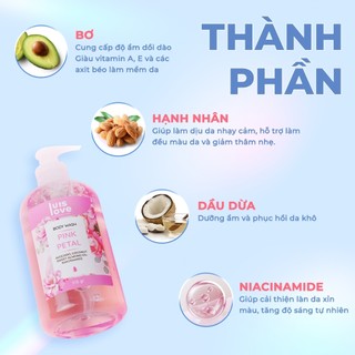 [Tặng TTBC 310g][Combo 2] Sữa tắm lưu hương LUISLOVE 510g/chai [chính hãng],Niacinamide dưỡng trắng