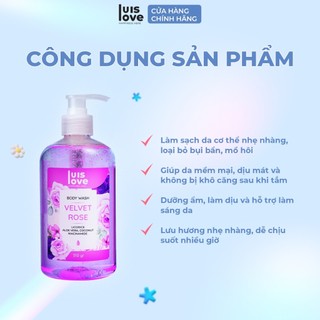 [Tặng TTBC 310g][Combo 2] Sữa tắm lưu hương LUISLOVE 510g/chai [chính hãng],Niacinamide dưỡng trắng