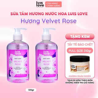 [Tặng TTBC 310g][Combo 2] Sữa tắm lưu hương LUISLOVE 510g/chai [chính hãng],Niacinamide dưỡng trắng
