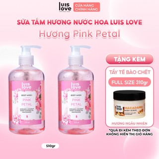 [Tặng TTBC 310g][Combo 2] Sữa tắm lưu hương LUISLOVE 510g/chai [chính hãng],Niacinamide dưỡng trắng
