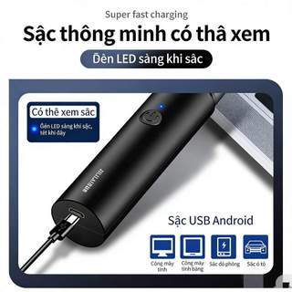 Máy cạo râu điện sạc USB thời trang, cạo mạnh mẽ, tiện lợi và nhỏ gọn, sử dụng cho mọi lúc, mọi nơi