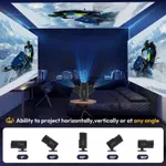 Máy chiếu Mini Thông Minh HY320MINI 4K Độ phân giải 1280P thực tế - Thiết kế di động - Giải pháp đa năng cho gia đình — ảnh 7