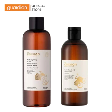 Combo Nước Tẩy Trang Bí Đao Cocoon Winter Melon Micellar Water 500ml & Gel Rửa Mặt Bí Đao Cocoon Winter Melon Cleanser 3