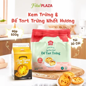 Kem trứng 500g và đế tart trứng 30 cái - tự làm bánh tart trứng ngon như ngoài hàng