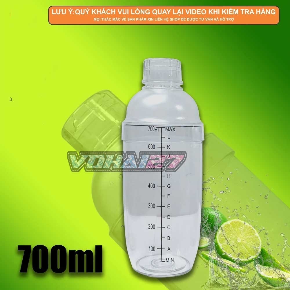 Shaker/ Bình lắc nhựa 350ml/530ml/700ml/1000ml
