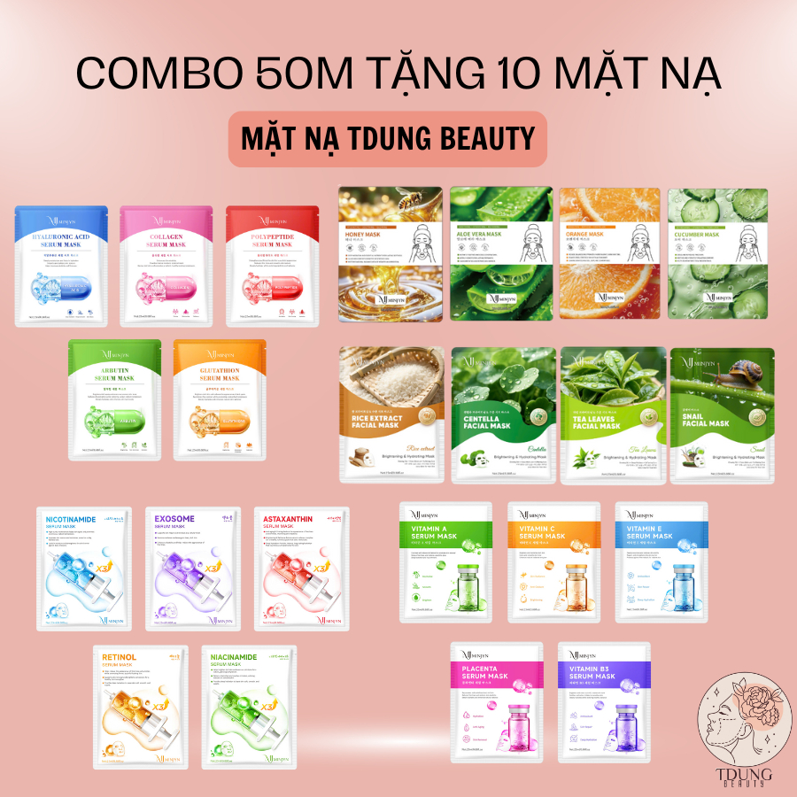 [COMBO 50 TẶNG 10 MIẾNG] mặt nạ dưỡng da cao cấp nội địa trung