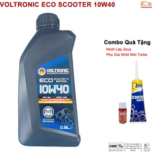 Dầu Nhớt Tay Ga Voltronic ECO Scooter -Tặng Kèm 1 Láp Zeus, 1 Phụ Gia Nhớt Mới Xado Very Turbo
