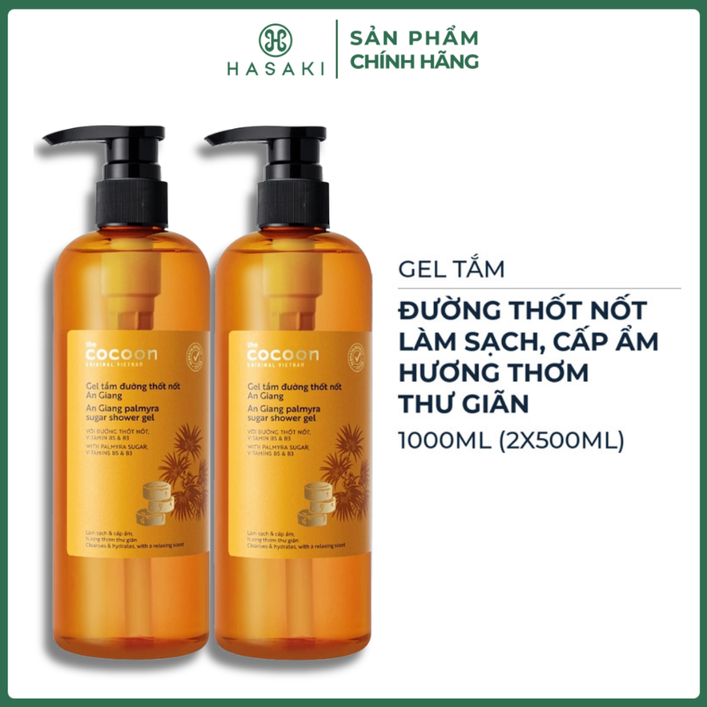 Combo 2 Gel Tắm Cocoon Đường Thốt Nốt An Giang 500ml An Giang Palmyra Sugar Shower Gel Hasaki Sản Phẩm Chính Hãng | BigBuy360 - bigbuy360.vn
