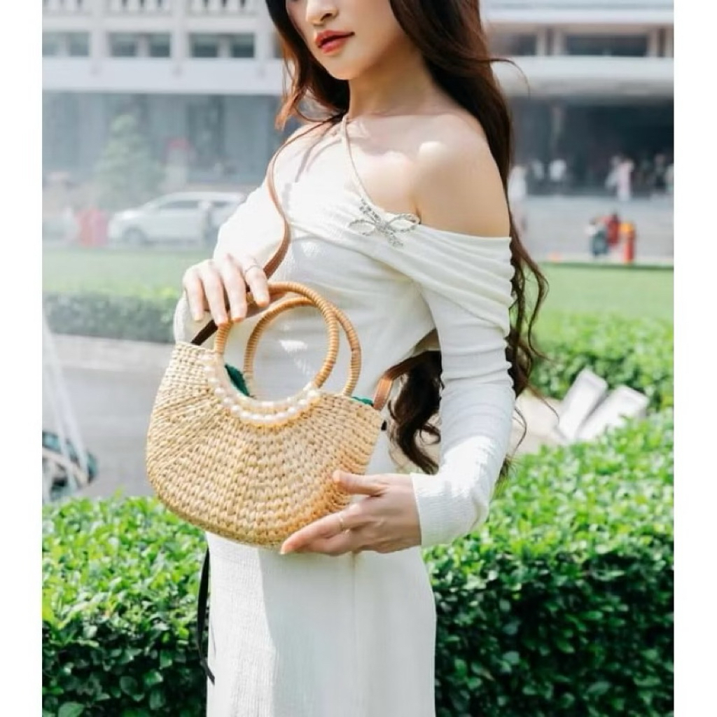 Túi lục bình  Vintage mini size 20cm ⚡️giá Cực Sốc ⚡️ hàng sẵn tận xưởng