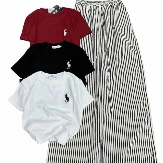 Sét Bộ Quần Áo Nữ thun Babyte NGỰA Phối Quần dọc kẻ ,Sét áo ôm body siêu gọn dáng đẹp cho các bạn nữ