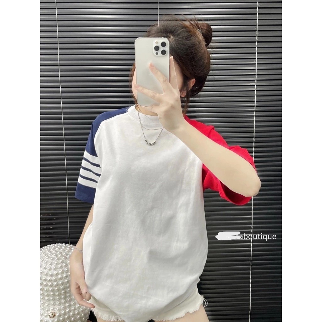 Áo Thun Tay Lỡ Nam Nữ dáng rộng Basic Mix Tay Màu Thời Trang Nữ Siêu Đẹp