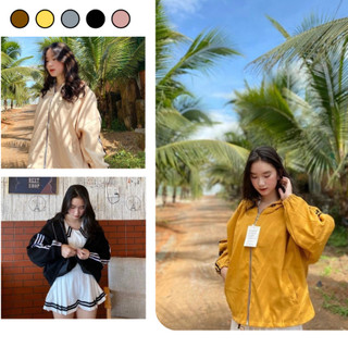 Áo Khoác Da Lộn 2 Lớp Tay Sọc Form Cánh Dơi Unisex, Chất Mềm Mịn Giữ Ấm, Phong Cách Cá Tính