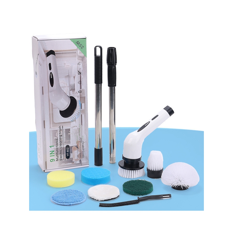 Bàn chải điện cầm tay 9 in 1 SH0034, máy cọ rửa nhà bếp, nhà tắm đa năng, bàn chải điện không dây