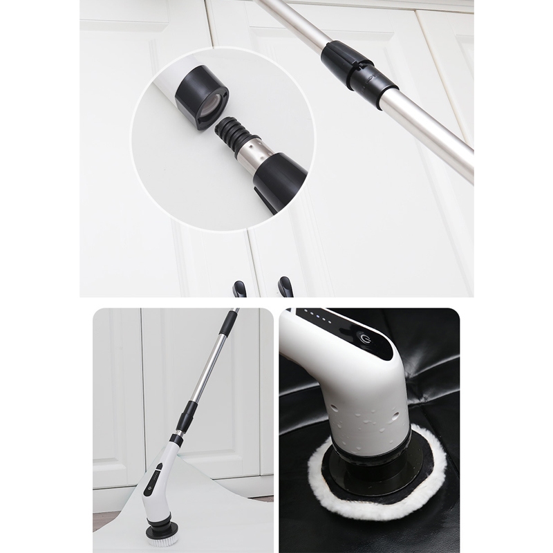 Bàn chải điện cầm tay 9 in 1 SH0034, máy cọ rửa nhà bếp, nhà tắm đa năng, bàn chải điện không dây