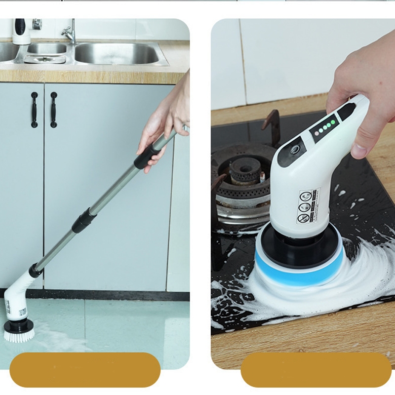Bàn chải điện cầm tay 9 in 1 SH0034, máy cọ rửa nhà bếp, nhà tắm đa năng, bàn chải điện không dây