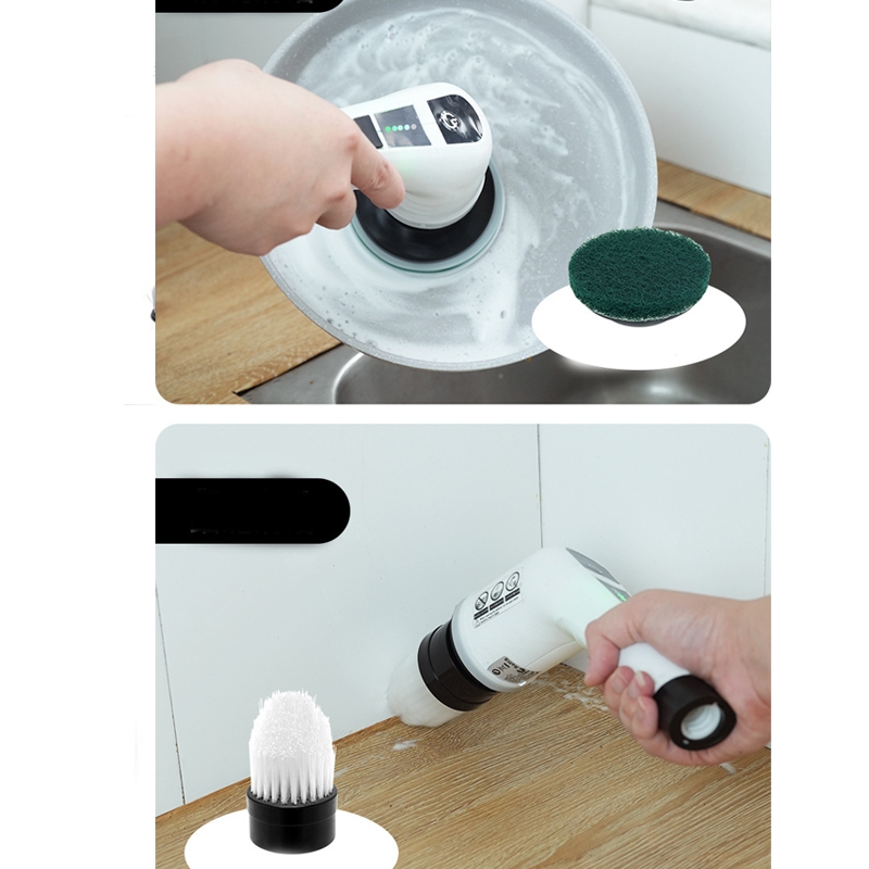 Bàn chải điện cầm tay 9 in 1 SH0034, máy cọ rửa nhà bếp, nhà tắm đa năng, bàn chải điện không dây