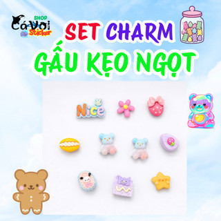 Set Charm Gấu Kẹo Ngọt Pastel Baby Cute – Nice & Sweet | Charm Gắn Dép Hot Trend 2026
