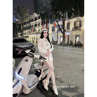 ÁO SƠ MI CỔ BÈO CÀI 3 HOA HOT HIT