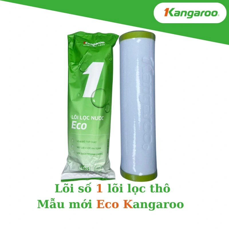CHÍNH HÃNG Combo 3 Lõi Số 1 KANGAROO Dùng Cho Máy Lọc Nước RO Có Cốc Lọc 10inch