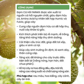Phân Bón Hữu Cơ Đạm Cá Hồi Farmix 1KG – Dinh Dưỡng Tự Nhiên Cho Cây Khỏe Mạnh