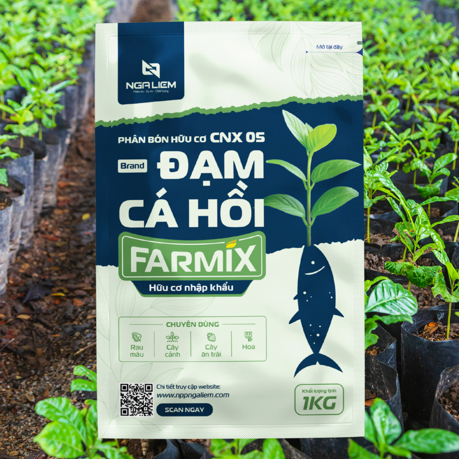 Đạm Cá Hồi Farmix 1KG – Phân Bón Hữu Cơ Cao Cấp Nhập Khẩu