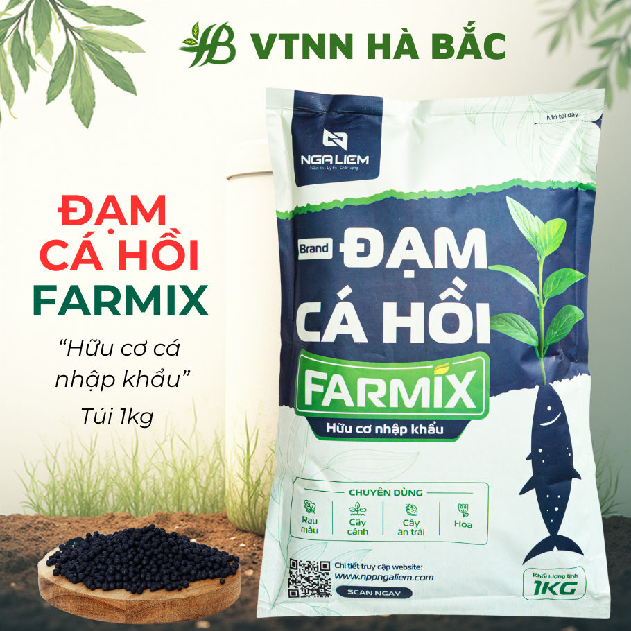 Đạm Cá Hồi Farmix 1KG – Phân Bón Hữu Cơ Cao Cấp Nhập Khẩu