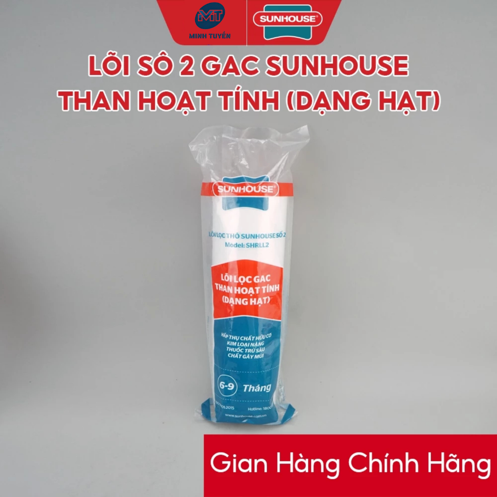 Combo 3 lõi lọc nước số 123 Sunhouse lắp vừa cốc lọc thô 10 inch máy lọc nước RO