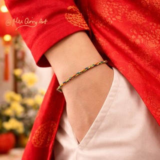 𝗠𝗲𝗶𝗤𝗶𝗻𝗴𝗔𝗿𝘁 [đã xin lộc] Vòng tay dây ngũ sắc Tibet dây mảnh 0.8 mm, phụ kiện may mắn