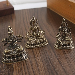 Tượng Phật Đồng Cổ Retro, Tượng Phật Tara Xanh Trang Trí Phòng Khách Văn Phòng