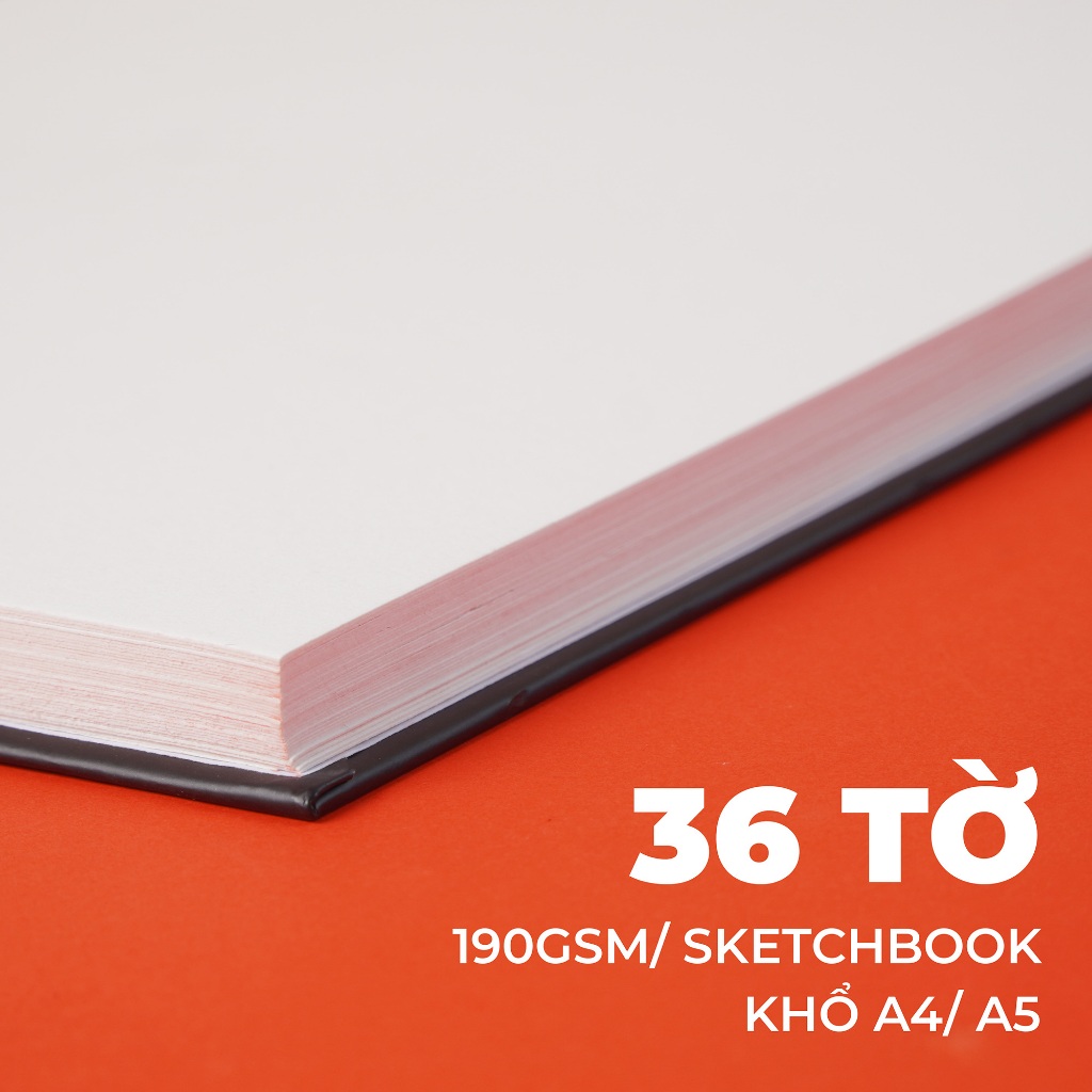 Sổ Vẽ Đa Chất Liệu Global Art 72 Trang Sketchbook Văn Miếu Vân Mịn 190GSM, Sổ Vẽ Phác Thảo A4 A5 Dùng Màu Chì, Acrylic