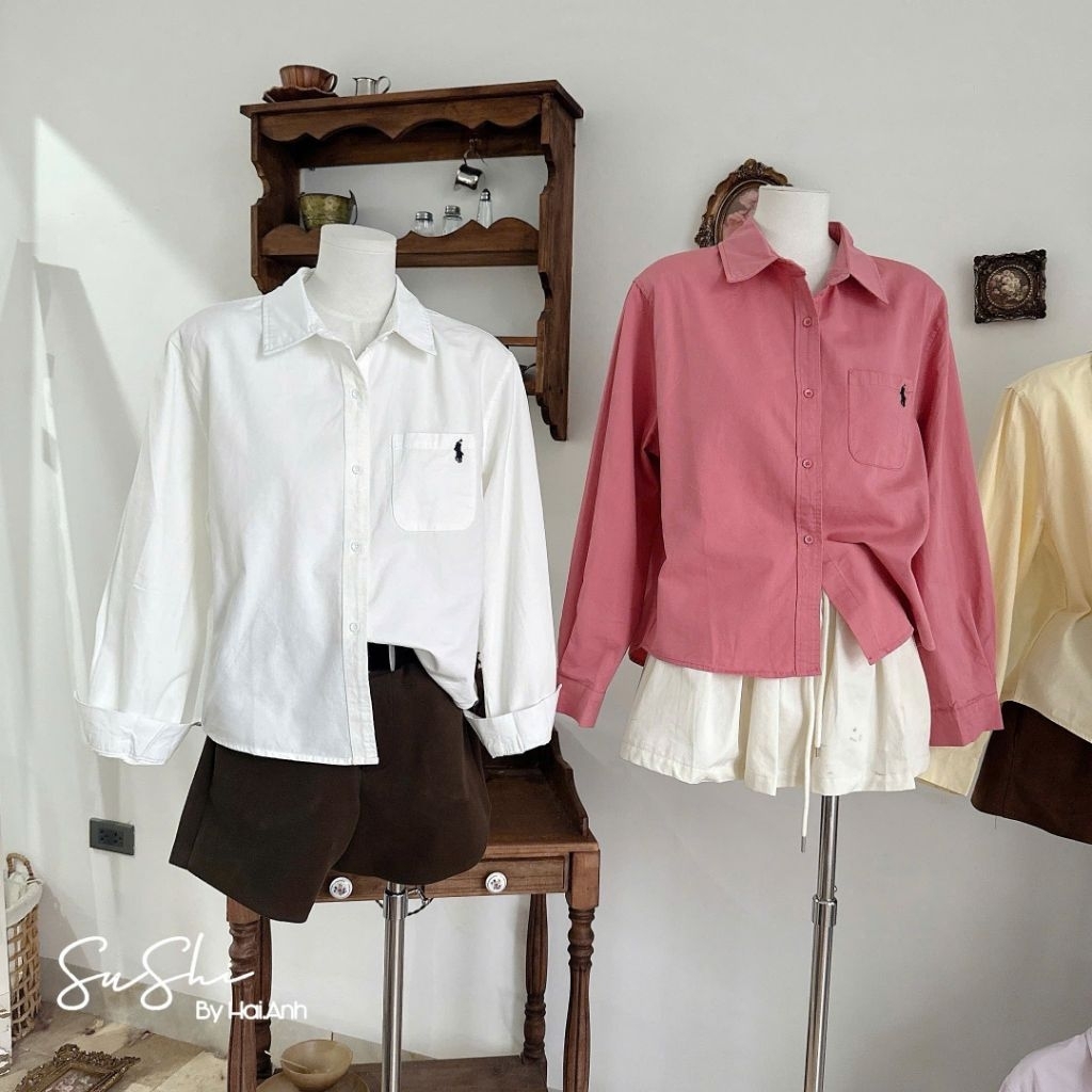 [𝑯𝒂 𝑨𝒏𝒉] Áo Sơ Mi Túi Ngực Tang Ngựa QCL1