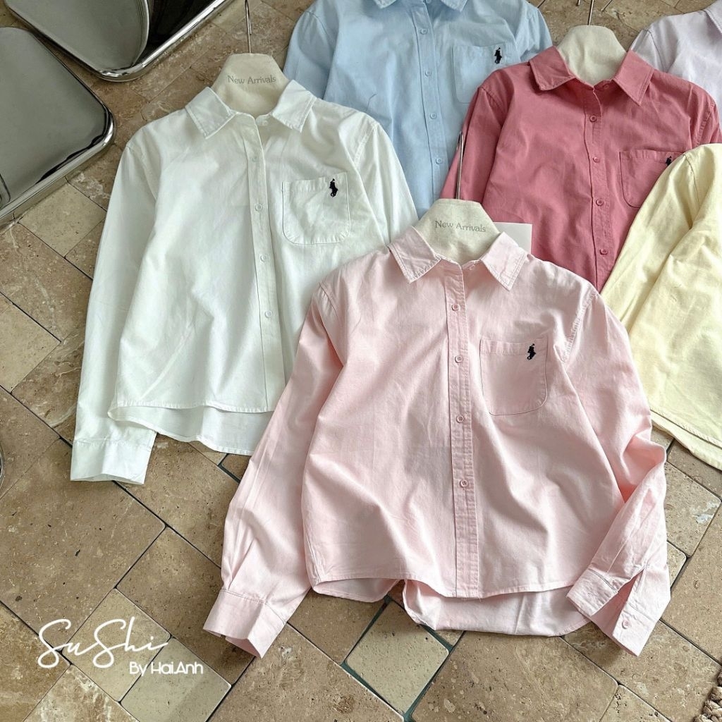 [𝑯𝒂 𝑨𝒏𝒉] Áo Sơ Mi Túi Ngực Tang Ngựa QCL1
