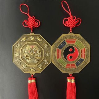 Gương Phong Thủy Bát Quái Hổ Hóa Sát Trấn Tà, Đa Kích Thước 5cm-14.5cm