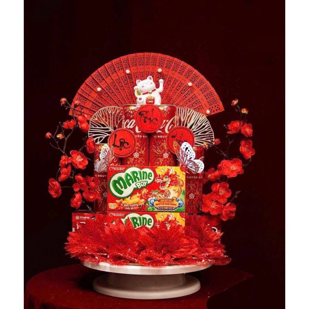 SET TRANG TRÍ THÁP NƯỚC, THÁP BÁNH TẾT XUÂN MẪU 10