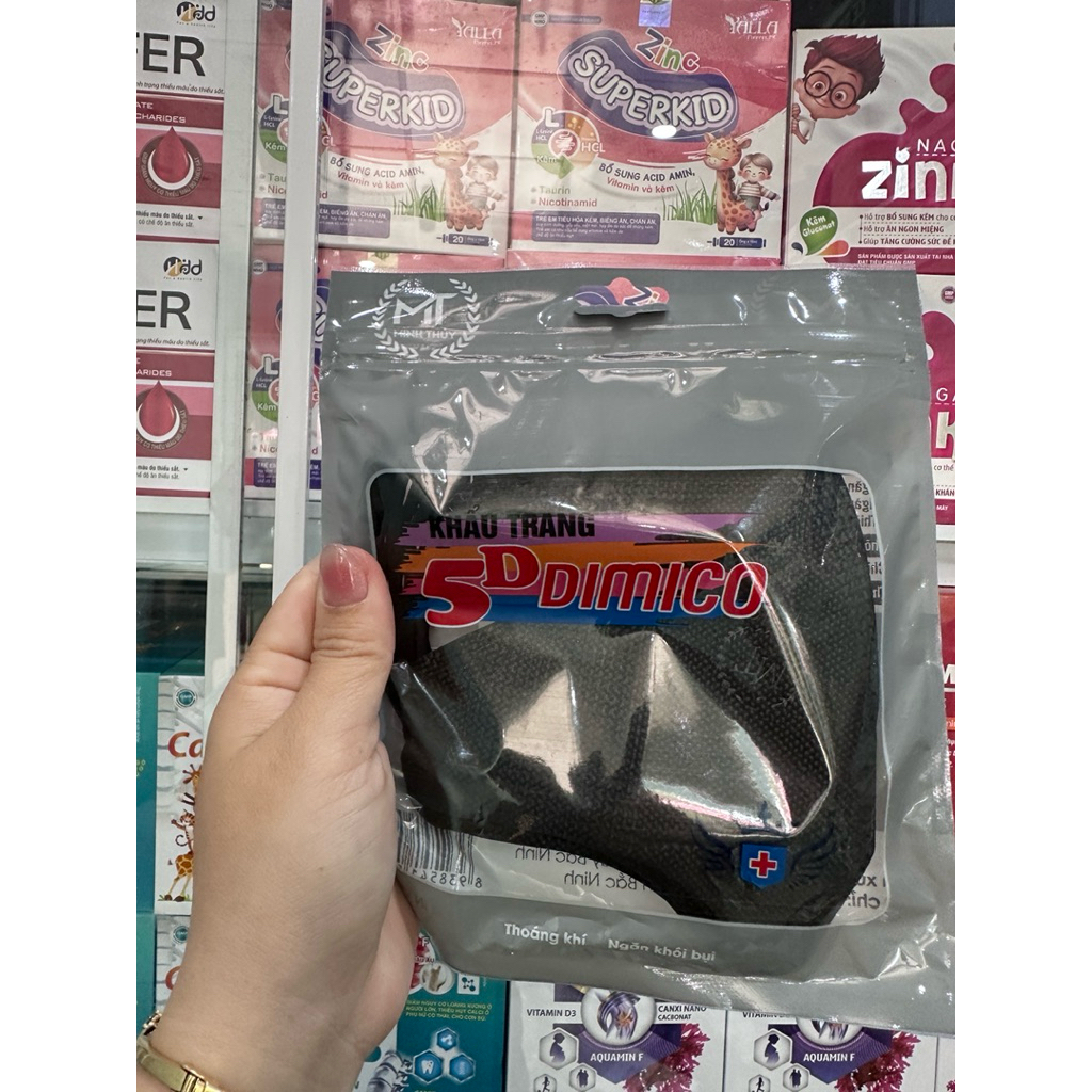 10 GOI khẩu trang 5D Dimico đen