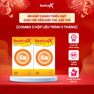 [Liệu trình 2 tháng] - Combo 2 hộp Canxi sinh học Bestical X 60 viên - Bổ sung canxi cho trẻ từ 8 tuổi
