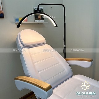 Đèn led bán nguyệt chữ C 3 màu ánh sáng 23inch 40W xoay 360 độ, Đèn led phun xăm, nối mi, spa