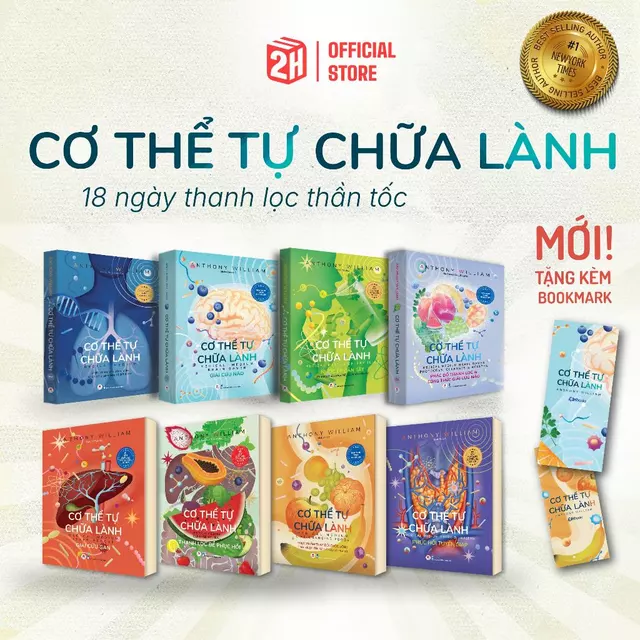Sách Cơ thể tự chữa lành, Trọn bộ 8 cuốn sách dinh dưỡng sức khỏe, cải thiện từ bên trong - 2H Books