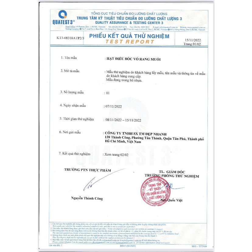 [MUA 1 TẶNG 1] Hạt Điều Rang Muối Túi250g/Hũ200g Vitala F&B Tiện Lợi Thơm Ngon Giòn Béo Không Chất Bảo Quản