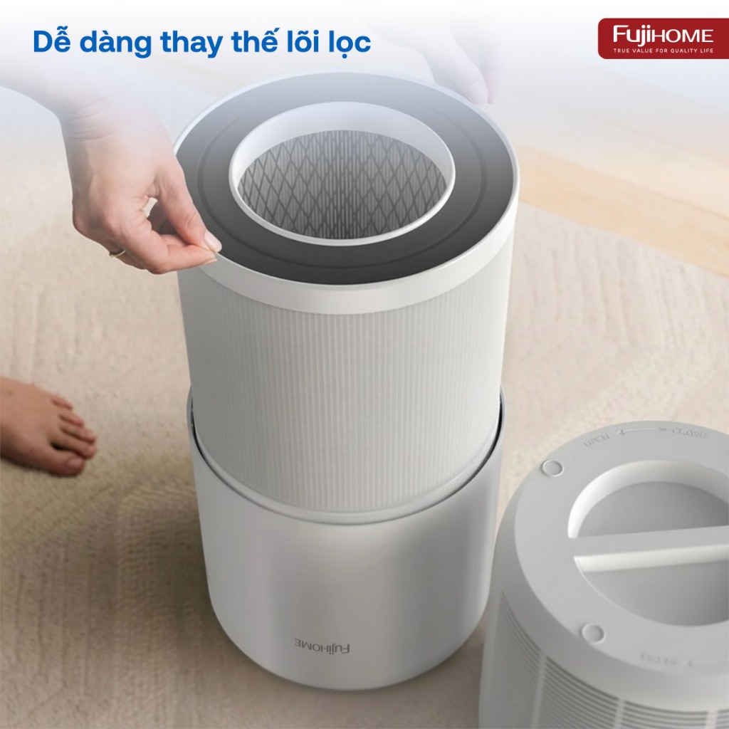 Màng lọc cho máy lọc không khí AP5GRAND-H13+CARBON Nhập Khẩu FUJIHOME, lõi lọc không khí cao cấp