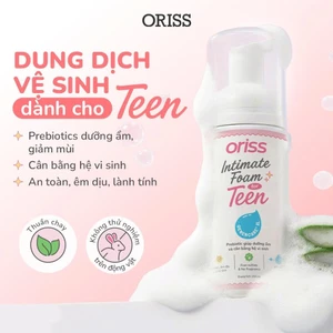 Dung dịch vệ sinh phụ nữ Oriss Teen cho tuổi DẬY THÌ hỗ trợ làm sạch dịu an toàn
