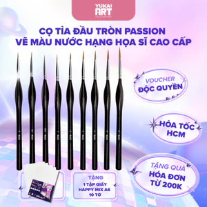 Cọ Tỉa Đầu Tròn Passion Vẽ Màu Nước Hạng Họa Sĩ Cao Cấp