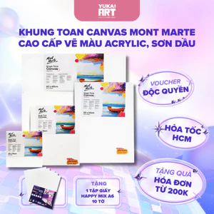 Khung Toan Canvas Mont Marte Cao Cấp Vẽ Màu Acrylic, Sơn Dầu (Size Nhỏ - Trung Bình)