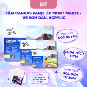 Tập canvas vẽ Màu Acrylic, Sơn Dầu A3/ A4/ A5 (10) Tờ, 280gsm
